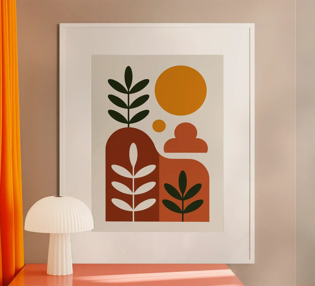 Abstract Botanisch Landschap Kunstdruk hahnemühle van Damion Francis