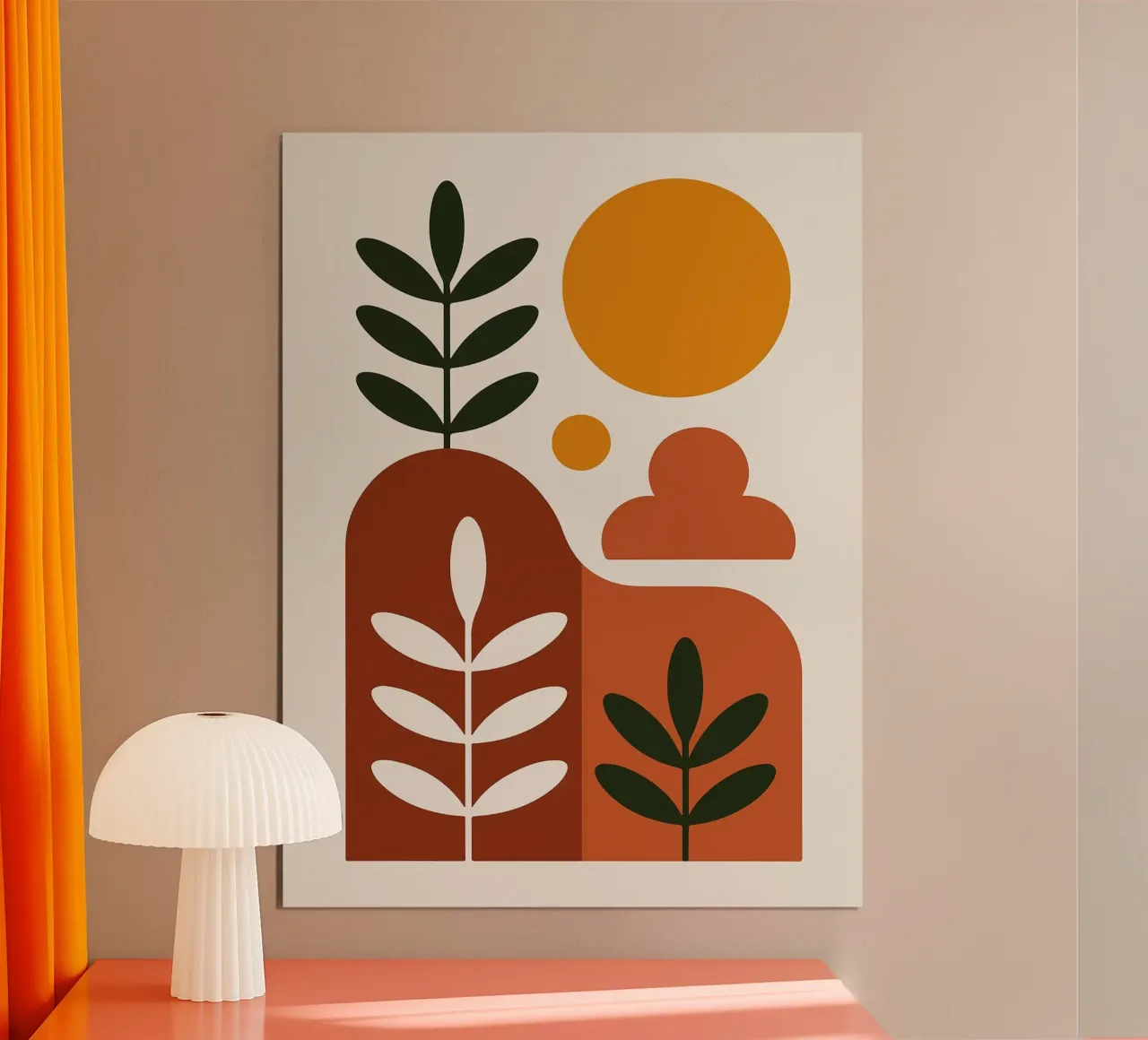 Abstract Botanisch Landschap Kunstdruk hahnemühle van Damion Francis