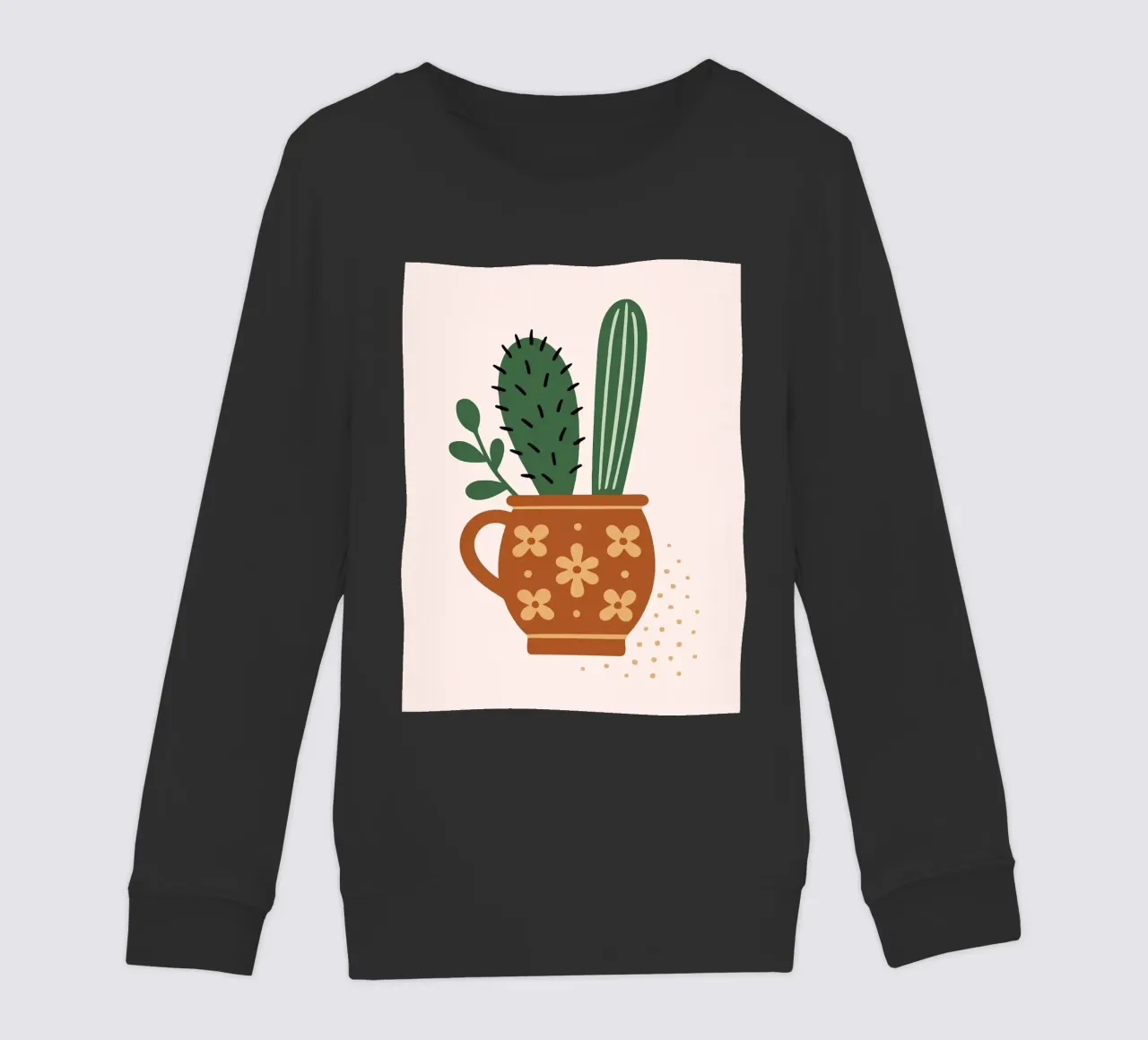 Illustrazione di un cactus in una tazza felpa bambino da Damion Francis