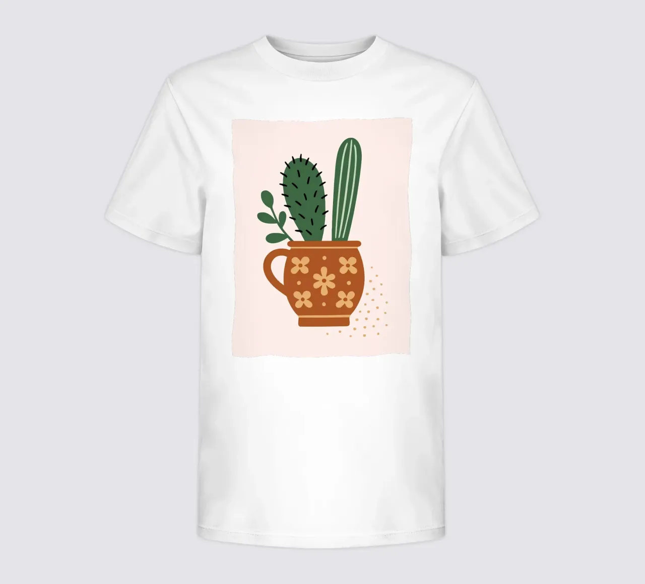 Illustrazione di un cactus in una tazza t-shirt bambini da Damion Francis