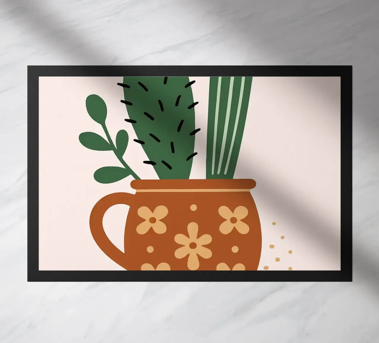 Illustrazione di un cactus in una tazza zerbino da Damion Francis