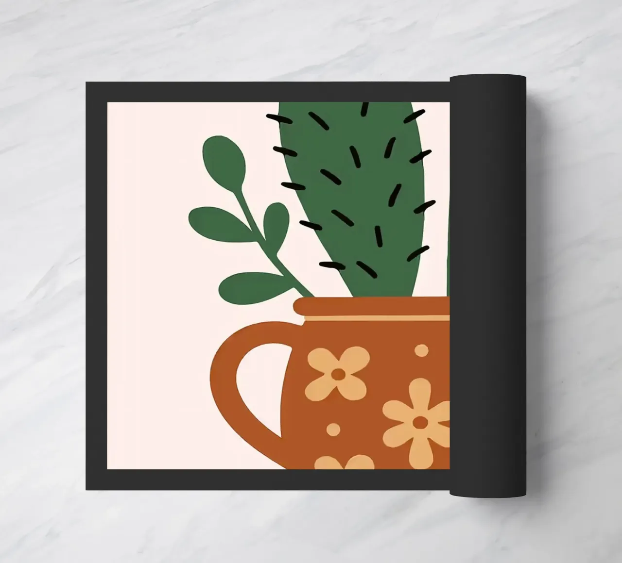 Illustrazione di un cactus in una tazza zerbino da Damion Francis