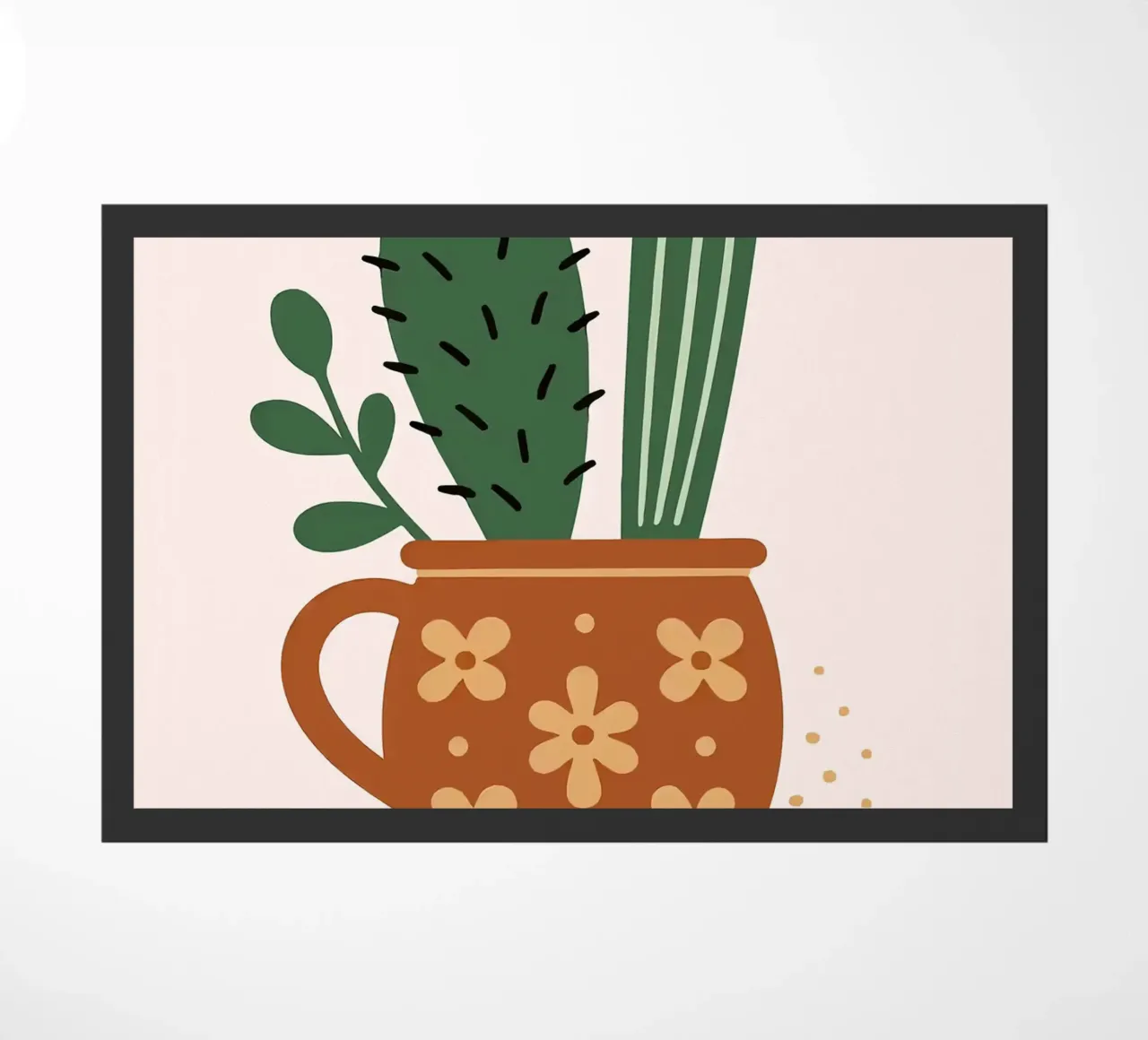 Illustrazione di un cactus in una tazza zerbino da Damion Francis