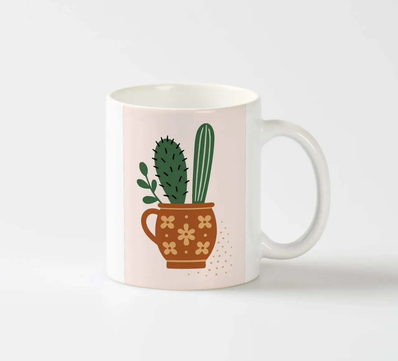 Illustrazione di un cactus in una tazza tazza in ceramica da Damion Francis