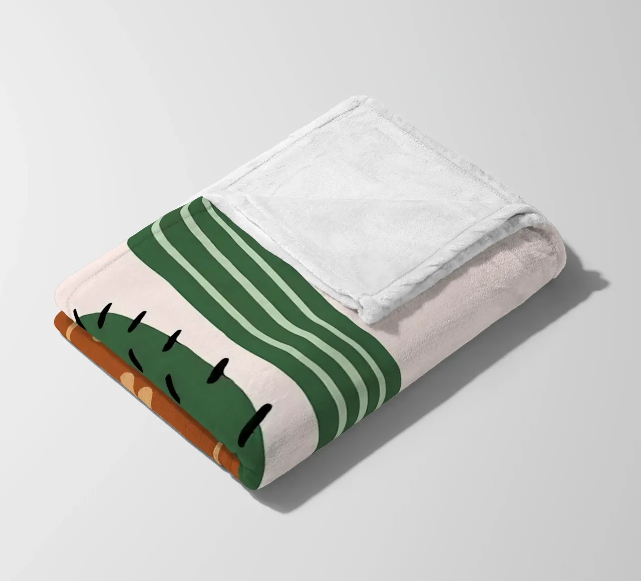 Illustrazione di un cactus in una tazza coperta in pile da Damion Francis