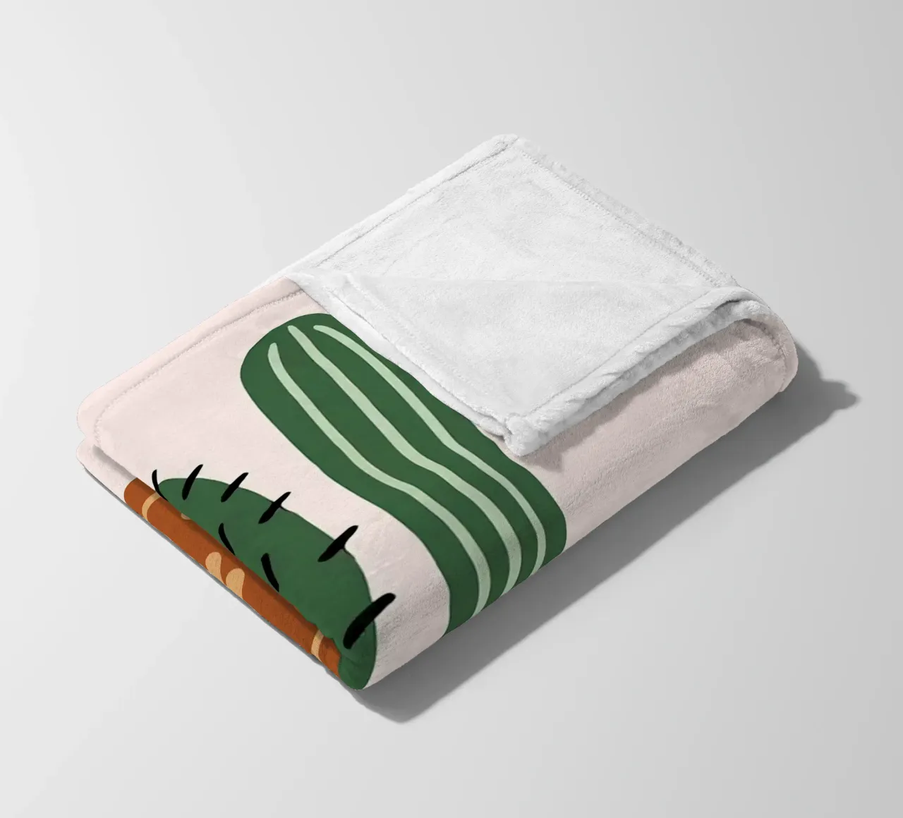 Illustrazione di un cactus in una tazza coperta in pile da Damion Francis