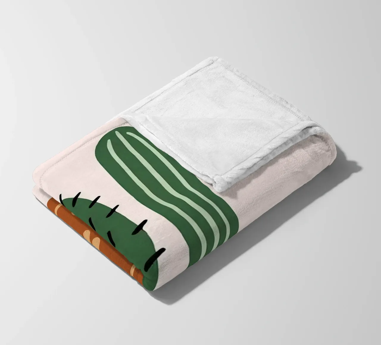 Illustrazione di un cactus in una tazza coperta in pile da Damion Francis