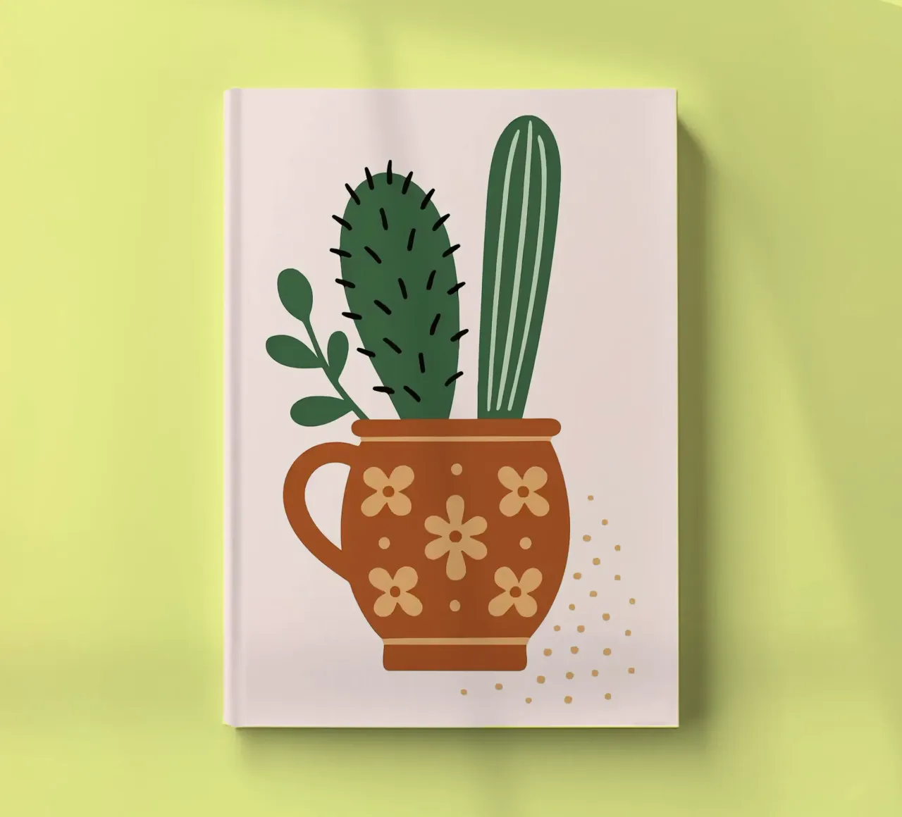 Illustrazione di un cactus in una tazza diario da Damion Francis