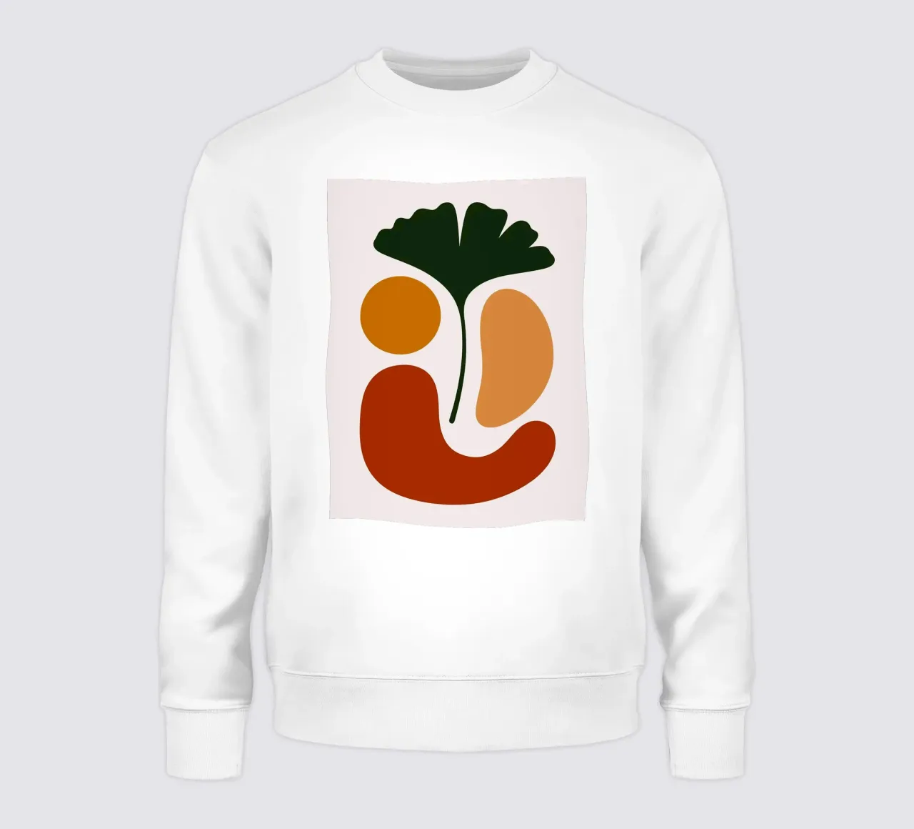 Arte botánico abstracto con hoja de ginkgo sudadera de Damion Francis