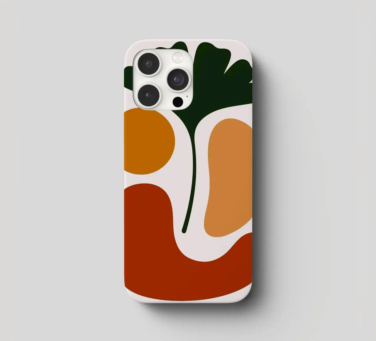 Arte botanica astratta con foglie di Ginkgo cover iphone da Damion Francis