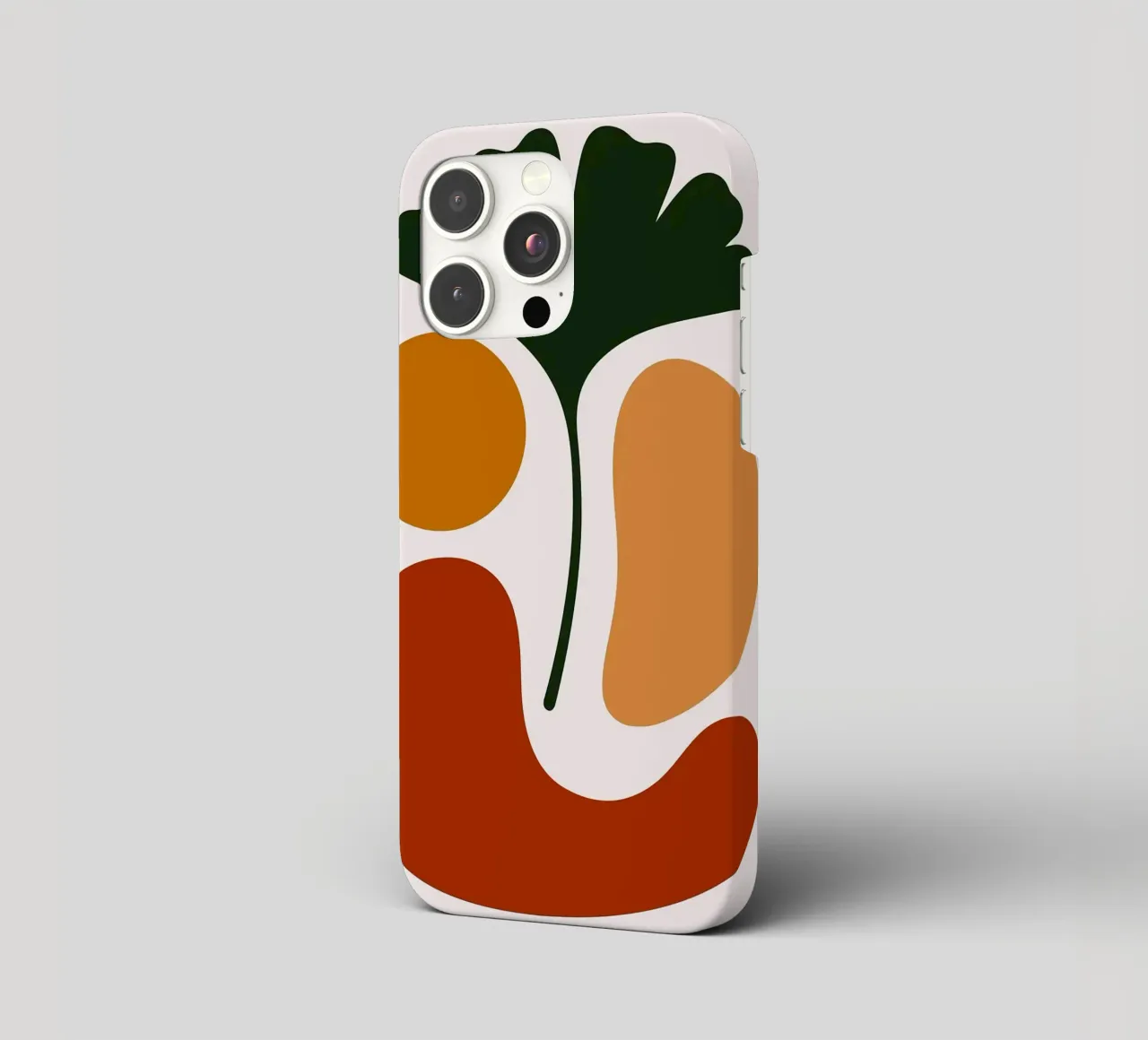 Arte botanica astratta con foglie di Ginkgo cover iphone da Damion Francis