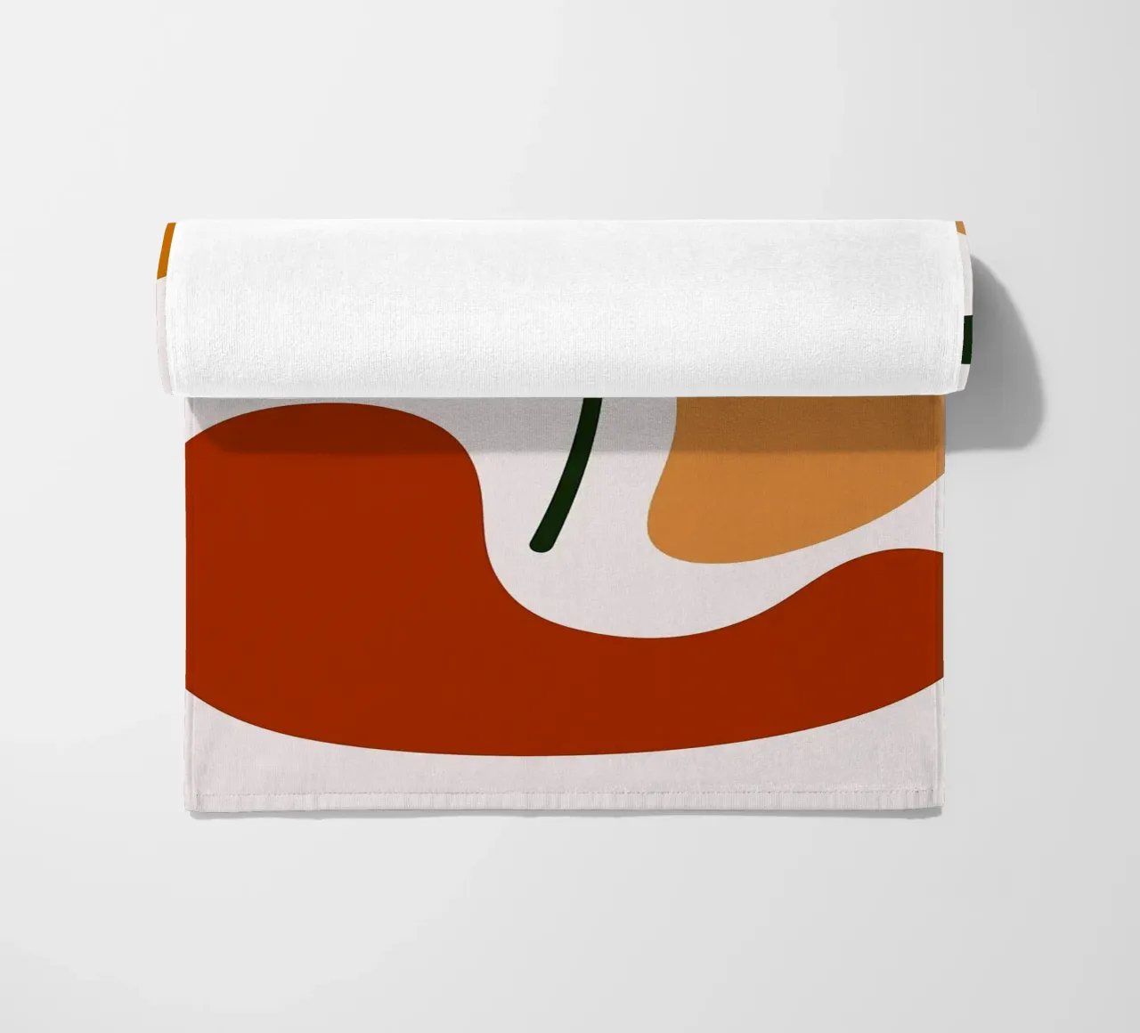 Abstract Botanical Art with Ginkgo Leaf beach towel by Damion Francis