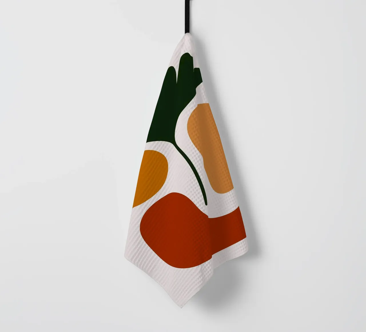 Abstract Botanical Art with Ginkgo Leaf tea towel by Damion Francis