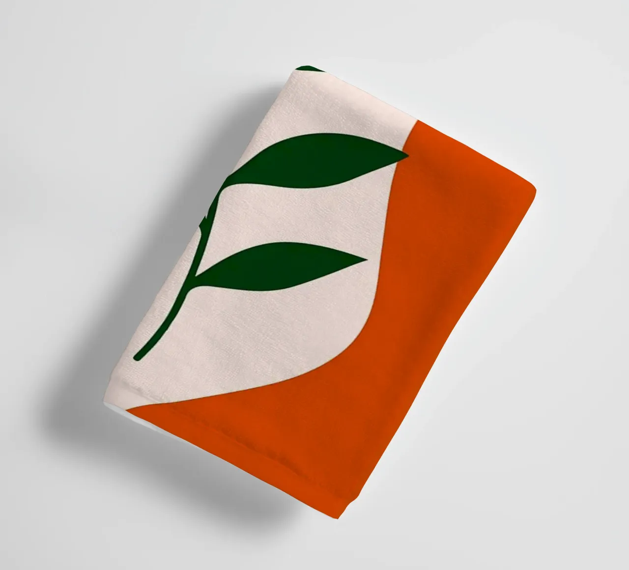Abstract Botanical Art with Green Leaves towel by Damion Francis