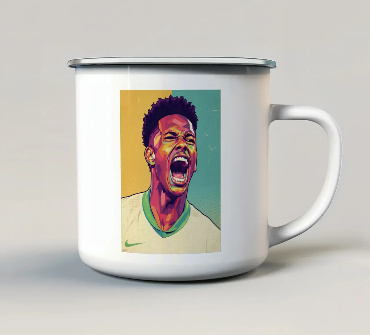 Estevao Willian - Brasile tazza in smalto da Hantamrata