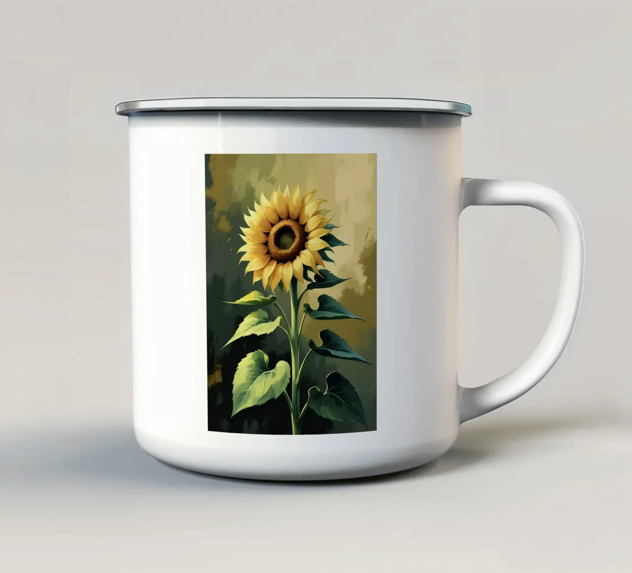 Girasole d'oro tazza in smalto da Bloom And Brush