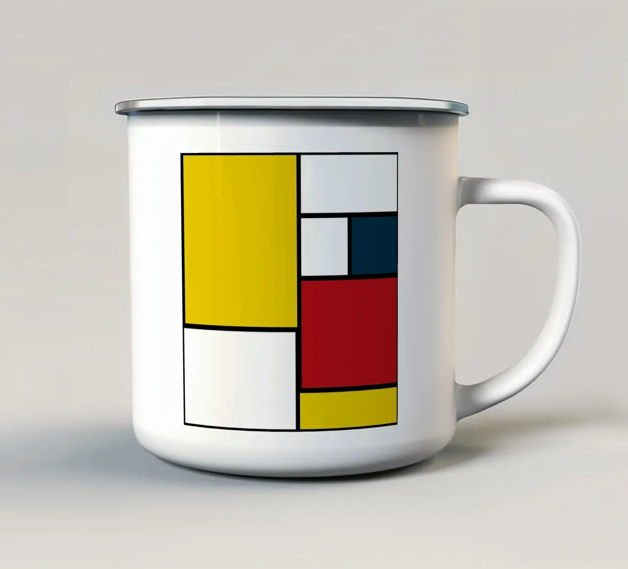 Minimalist modern art design enamel mug by good-vibes