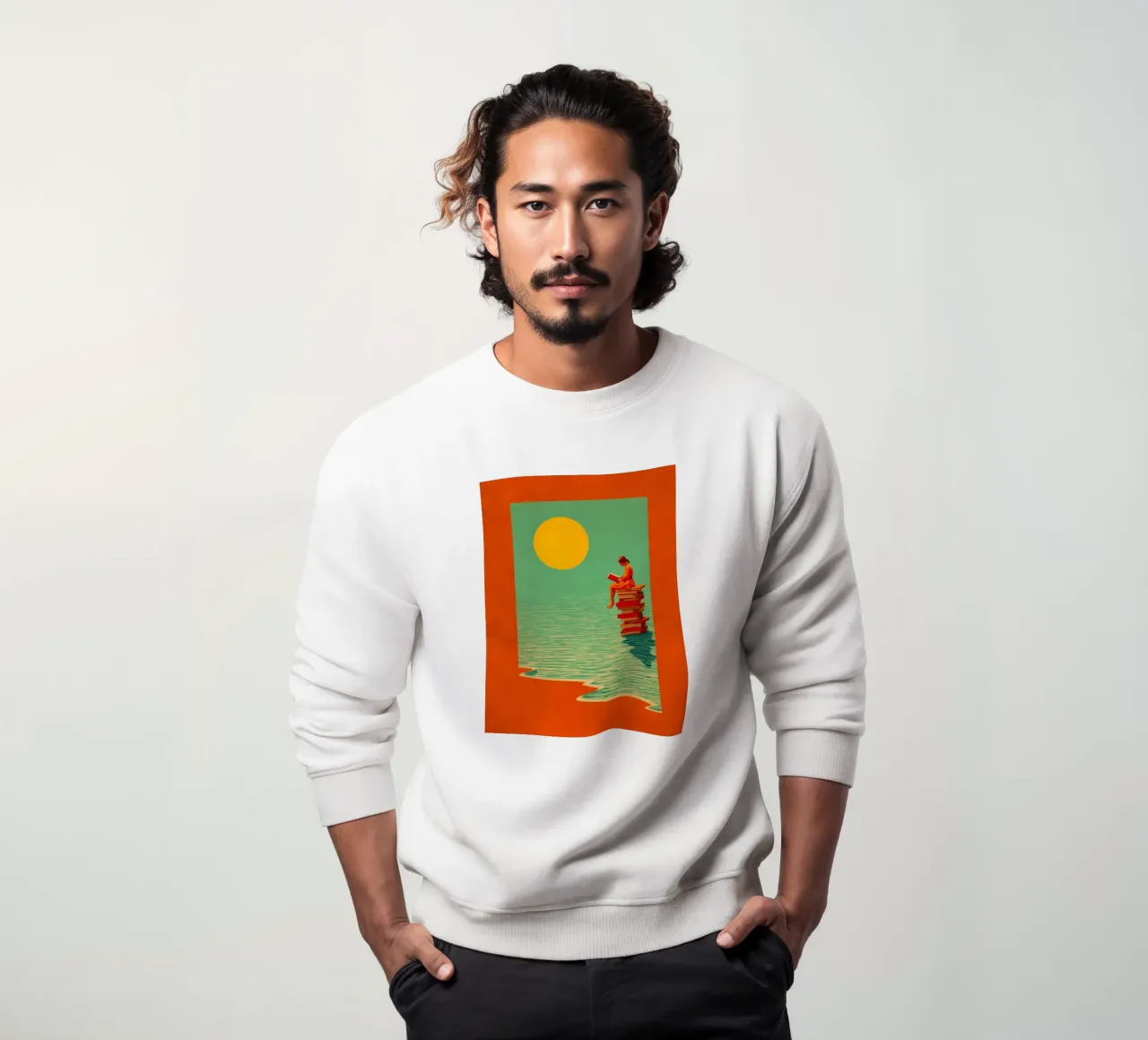 Reading Girl No 01 felpa da lazydaypaper