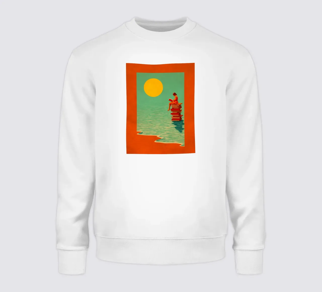 Reading Girl No 01 felpa da lazydaypaper