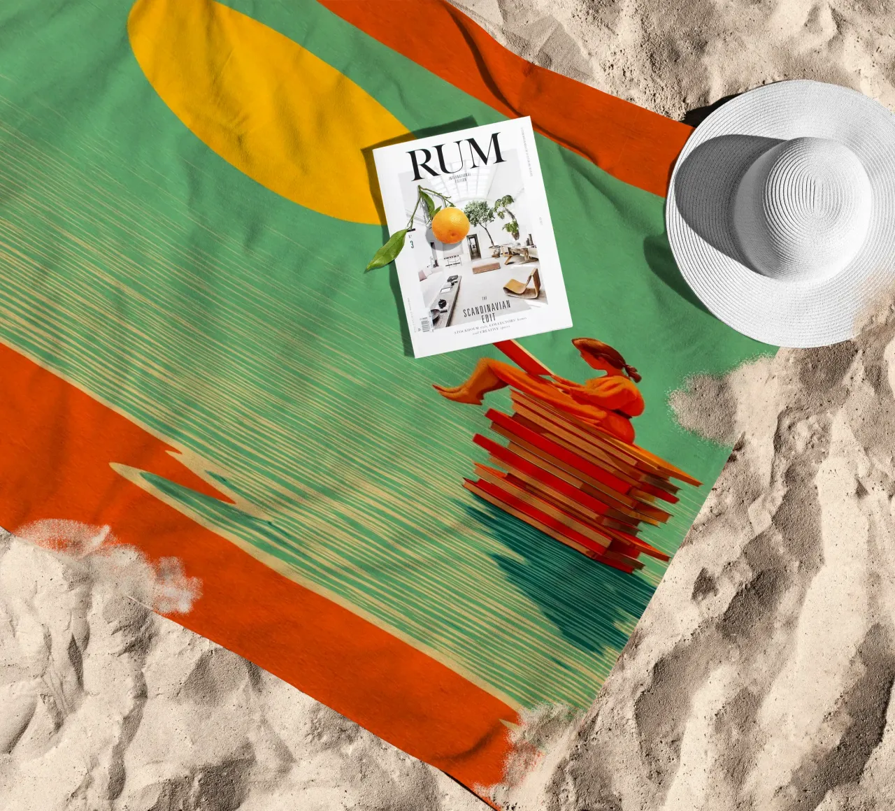 Reading Girl No 01 telo mare da lazydaypaper