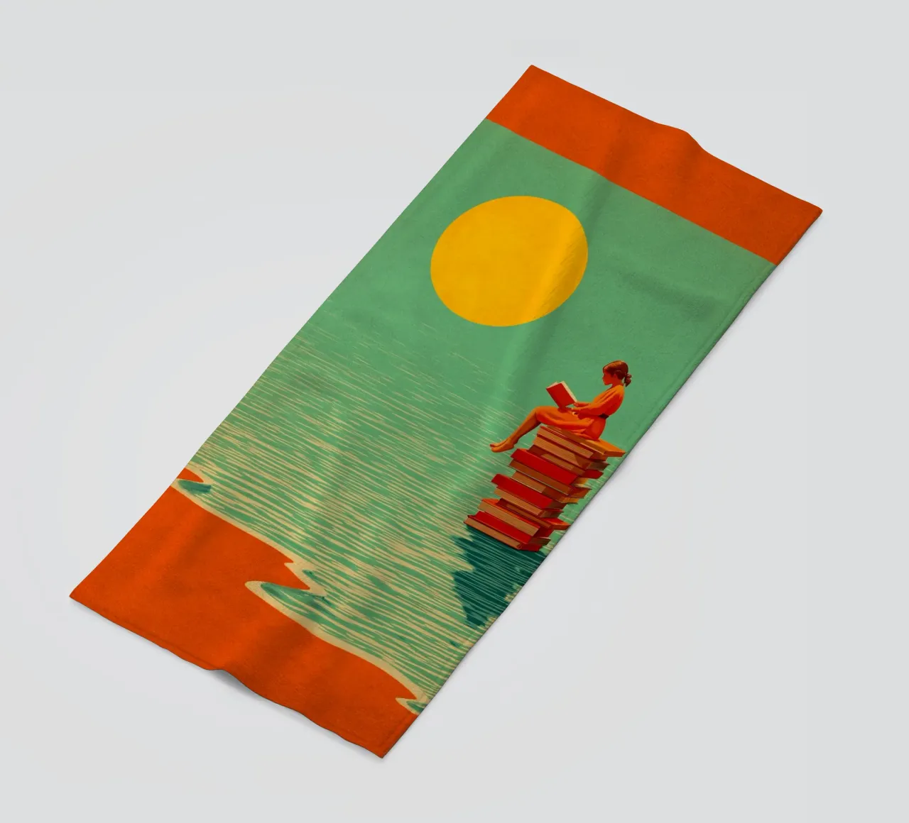 Reading Girl No 01 telo mare da lazydaypaper