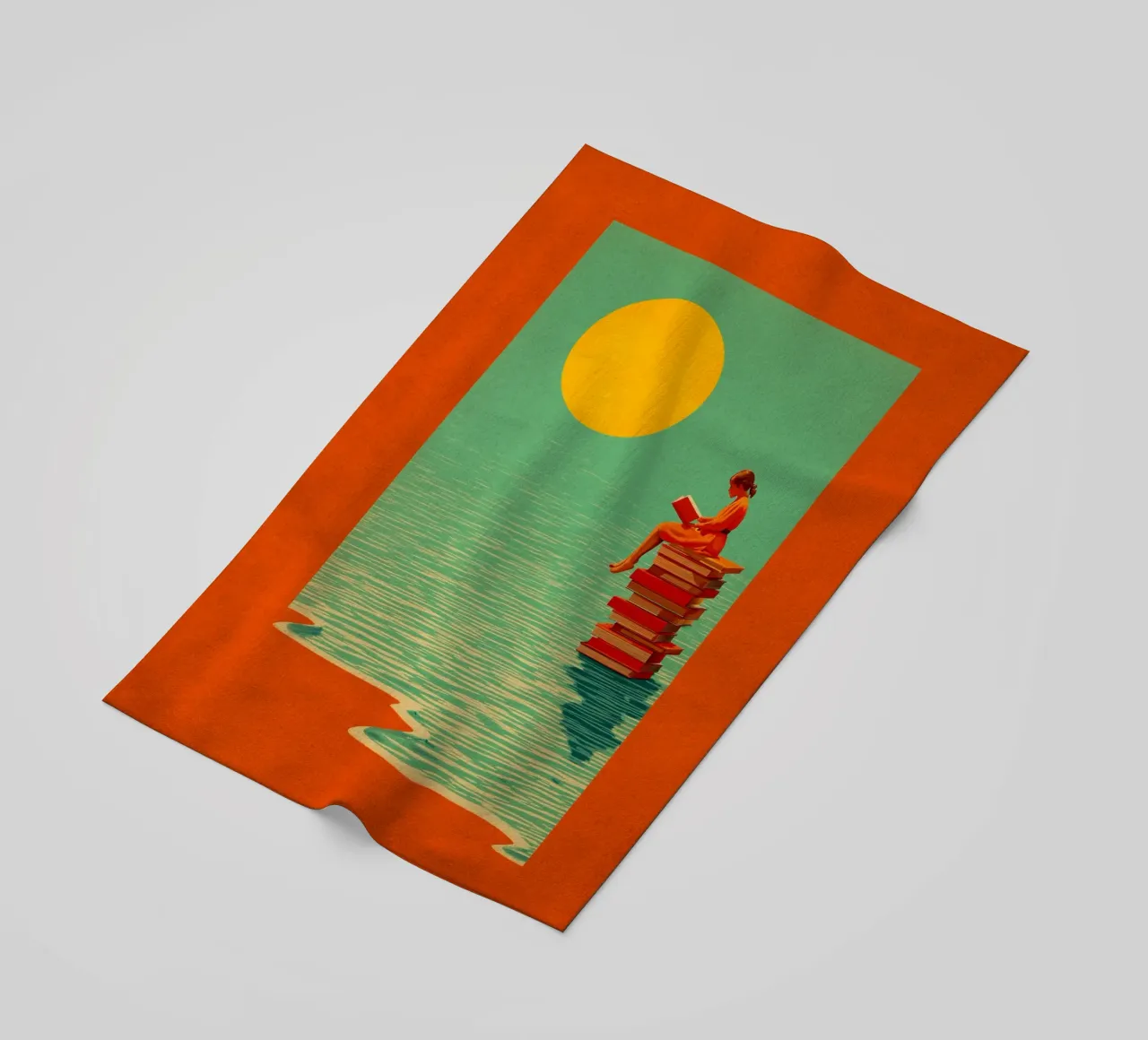 Reading Girl No 01 telo mare da lazydaypaper