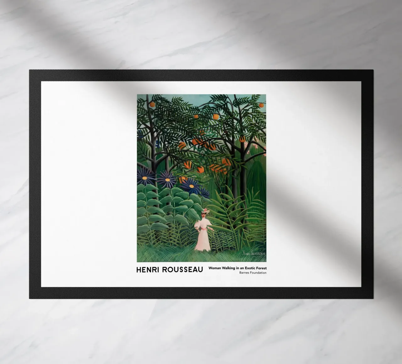 Donna che cammina in una foresta esotica 1905 zerbino da Anke Gottlieg