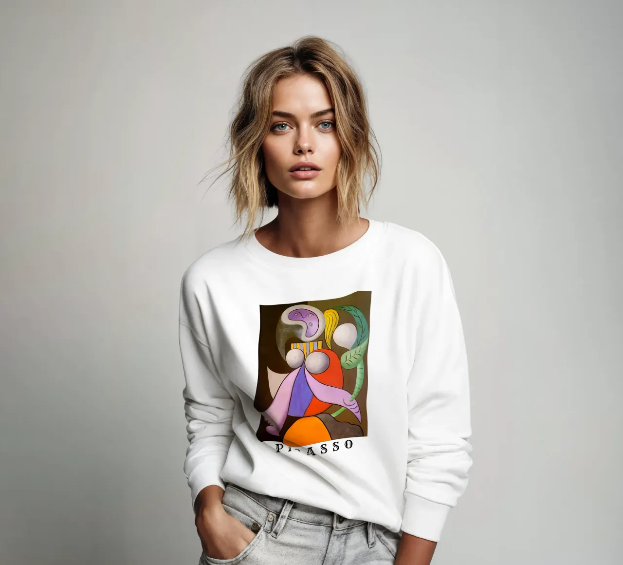 Donna con fiore felpa da loniegrimes