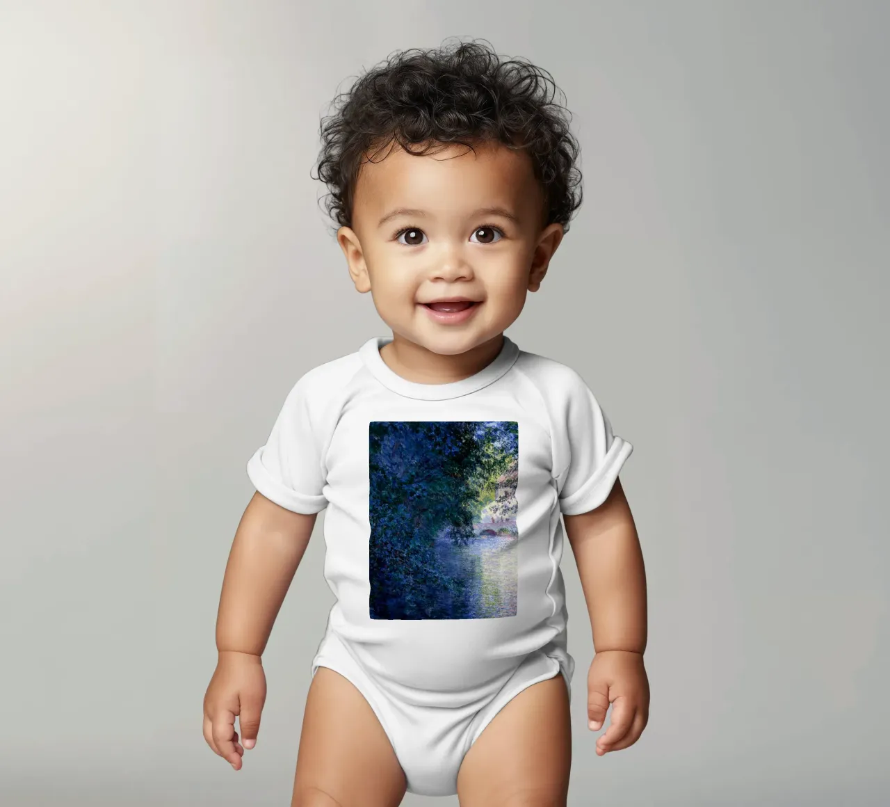 Monet Meer Abstract babyrompertje korte mouwen van KOOL STORE