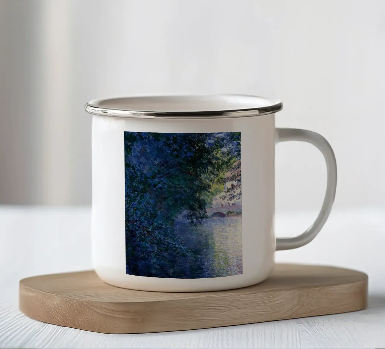 Lago di Monet Astratto tazza in smalto da KOOL STORE