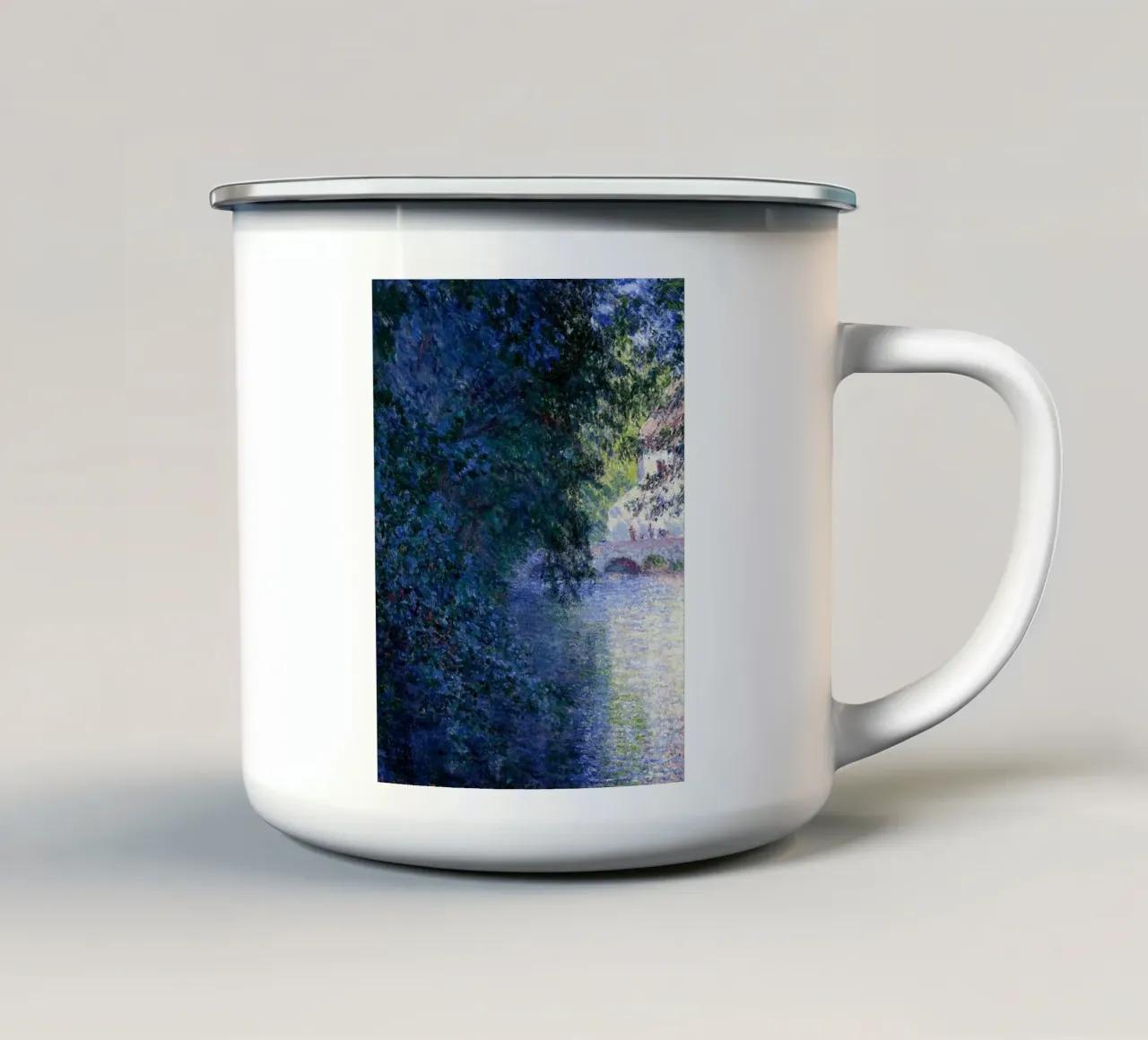 Lago di Monet Astratto tazza in smalto da KOOL STORE