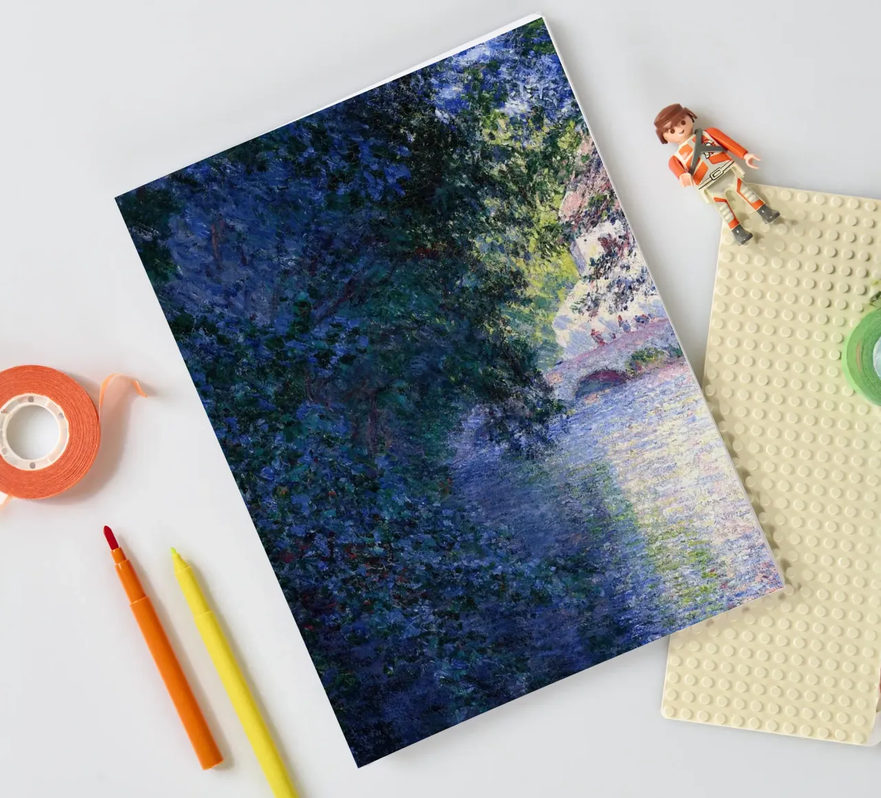 Monet Lake Abstract notebook by KOOL STORE