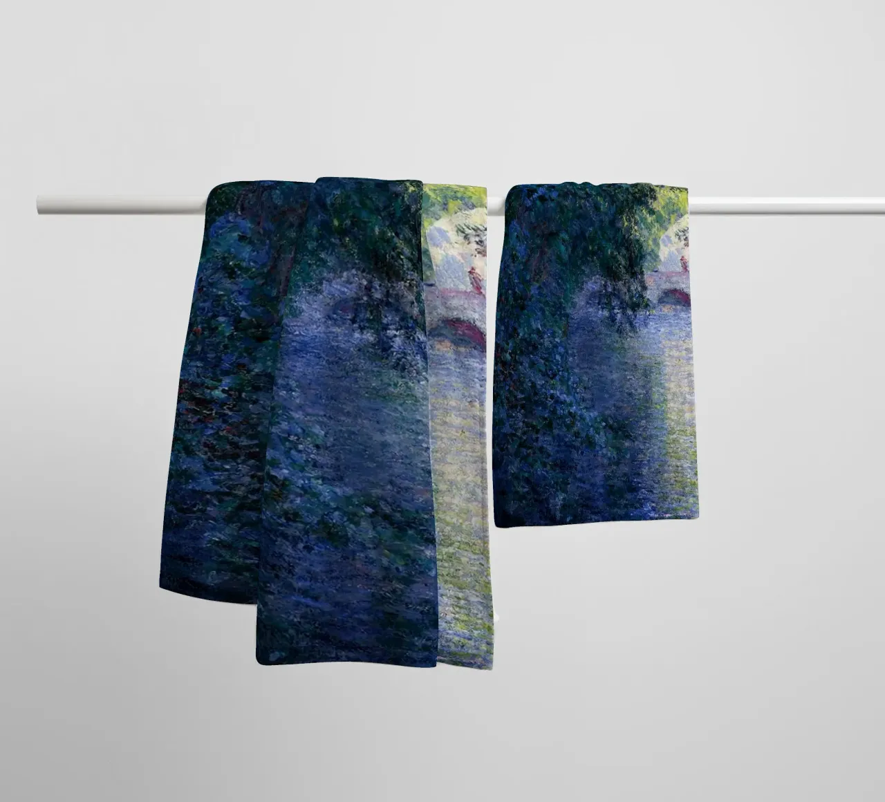 Monet Lake Abstract towel by KOOL STORE