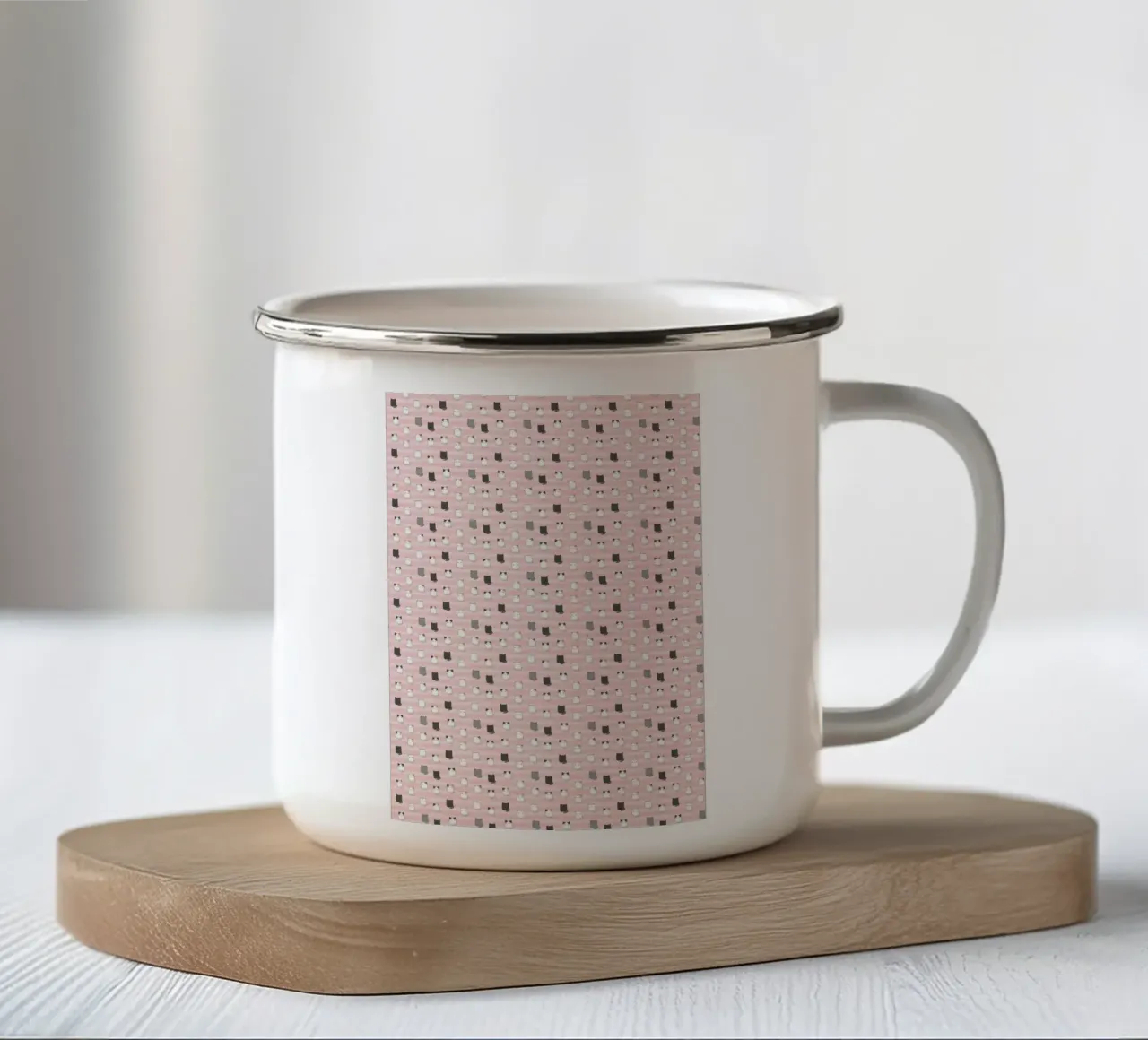 Modello di gattino per bambini tazza in smalto da The joy of home