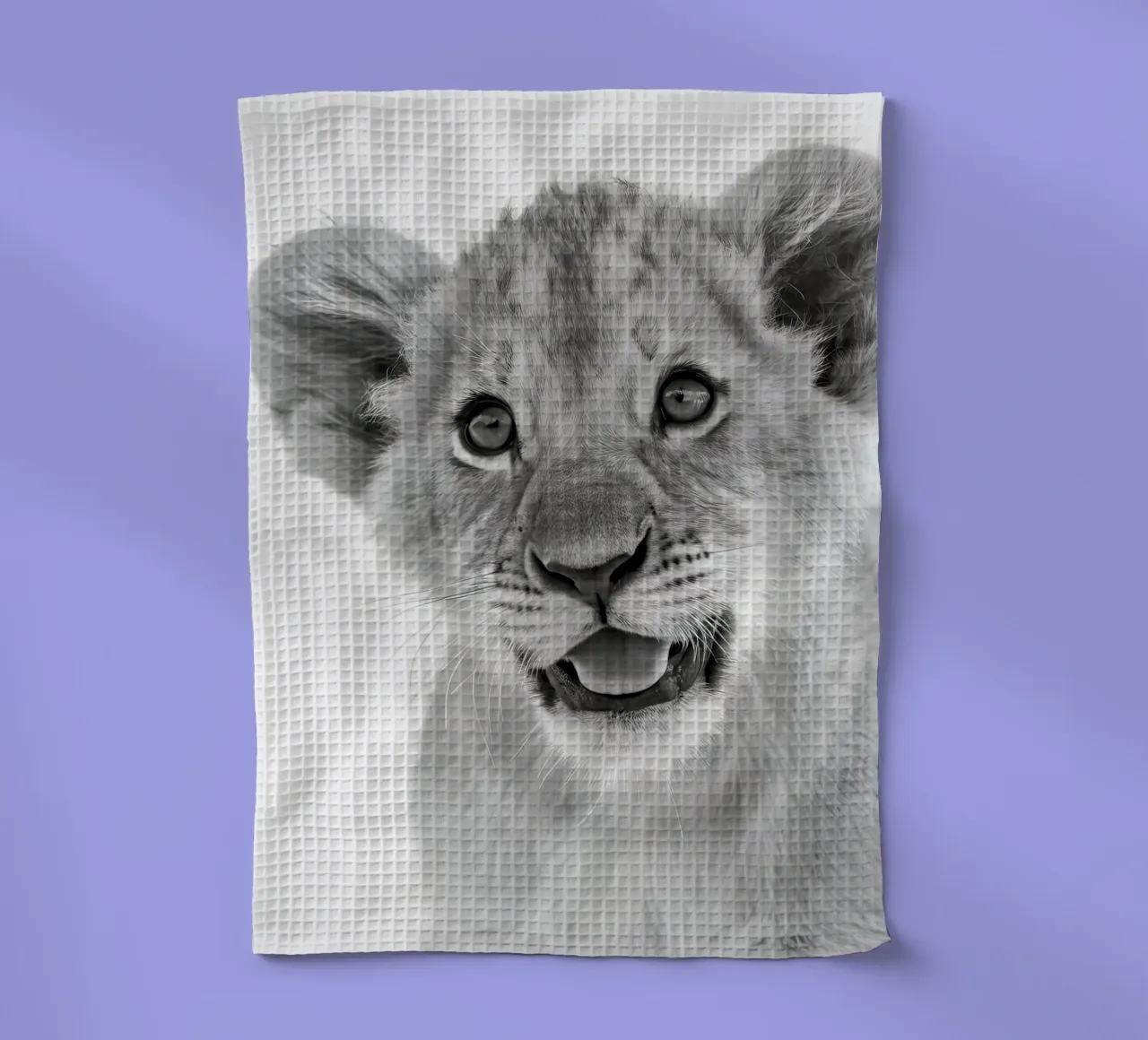 Jonge leeuw theedoek van 🎁 NOBELART