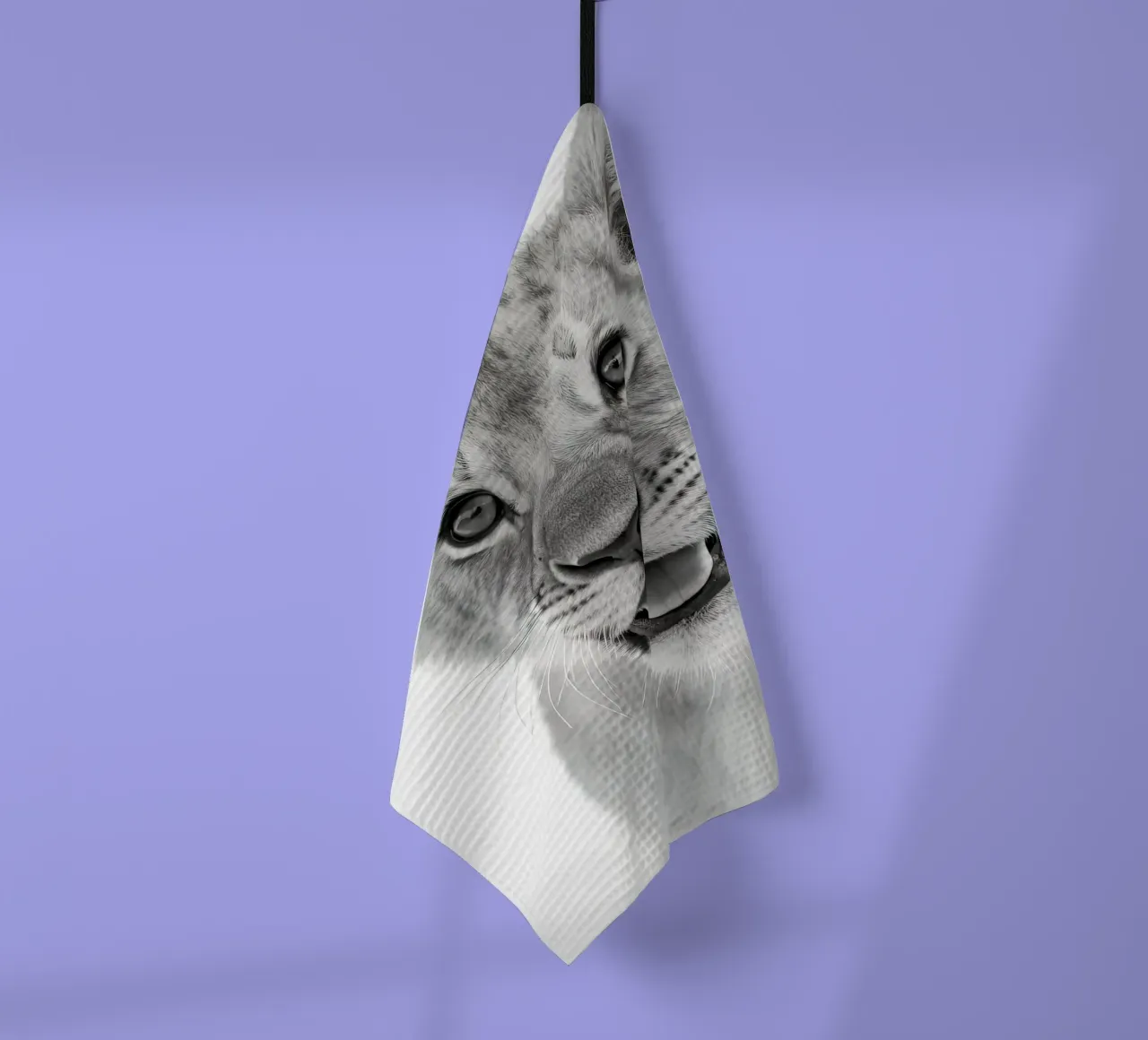 Jonge leeuw theedoek van 🎁 NOBELART