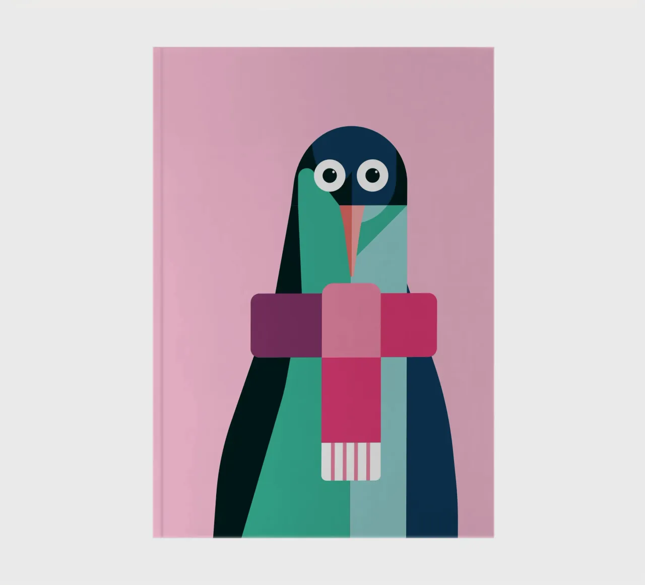 Winterlicher Pinguin mit Schal carnet de notes de DARIA IVANOVNA