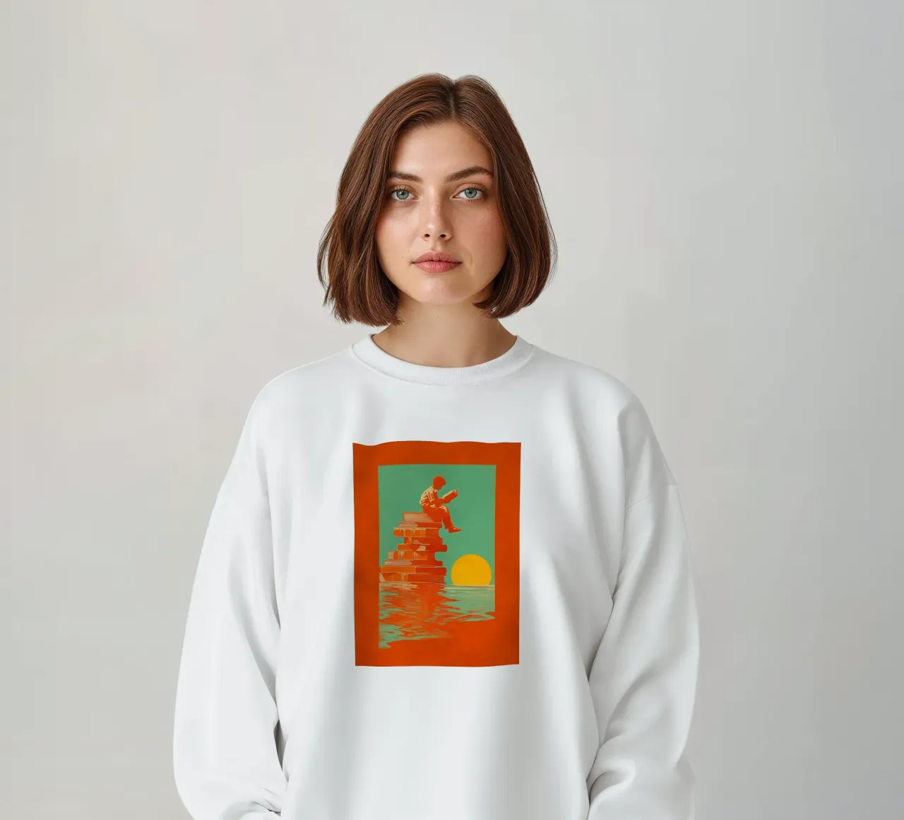 Reading Boy N0 02 sudadera de lazydaypaper