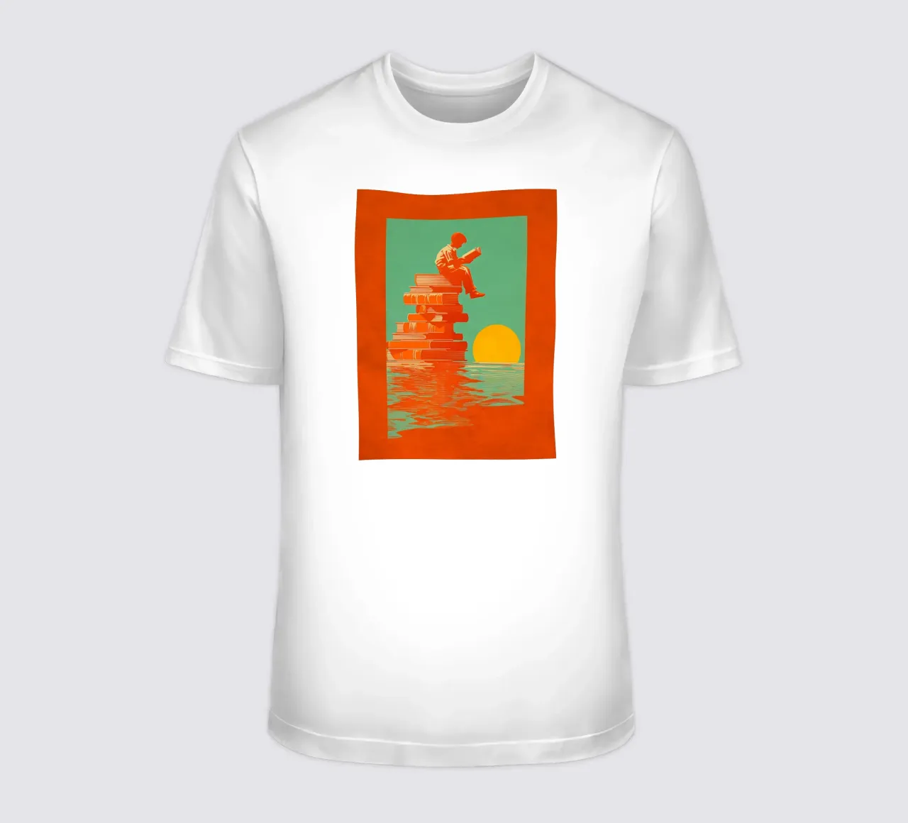 Reading Boy N0 02 t-shirt da lazydaypaper