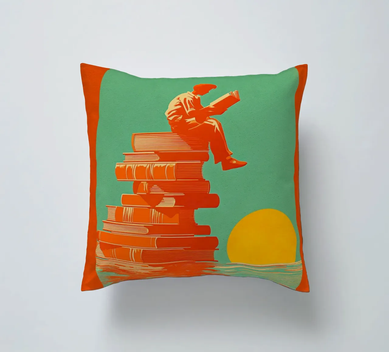 Reading Boy N0 02 cuscino da lazydaypaper