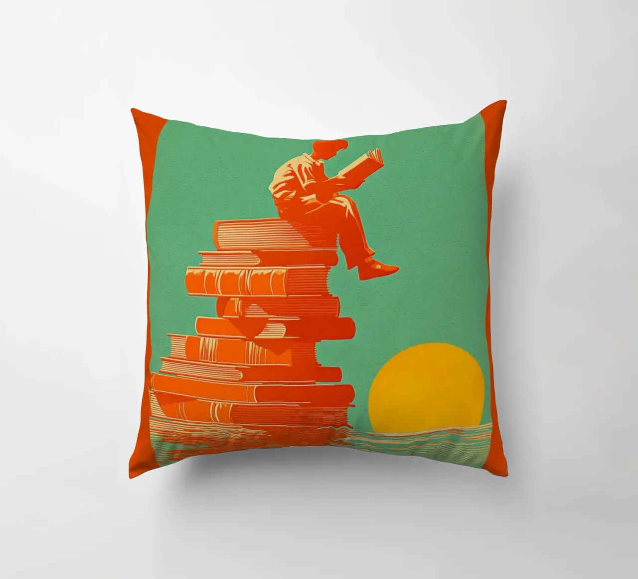 Reading Boy N0 02 cuscino da lazydaypaper