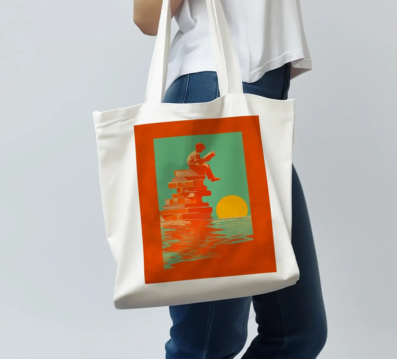 Reading Boy N0 02 borsa in juta da lazydaypaper