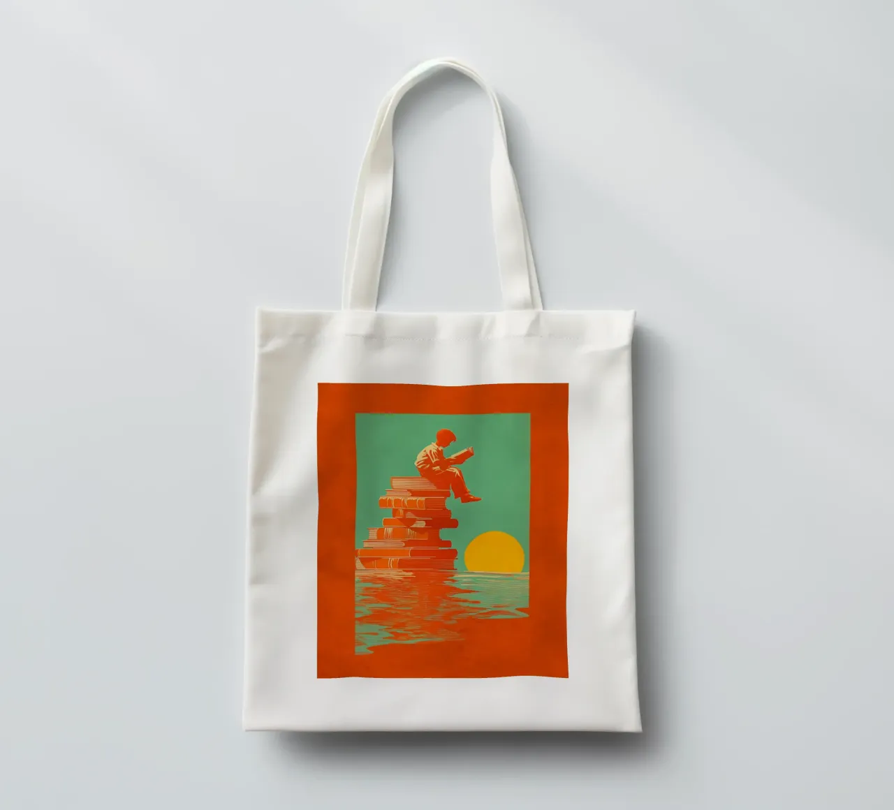 Reading Boy N0 02 borsa in juta da lazydaypaper