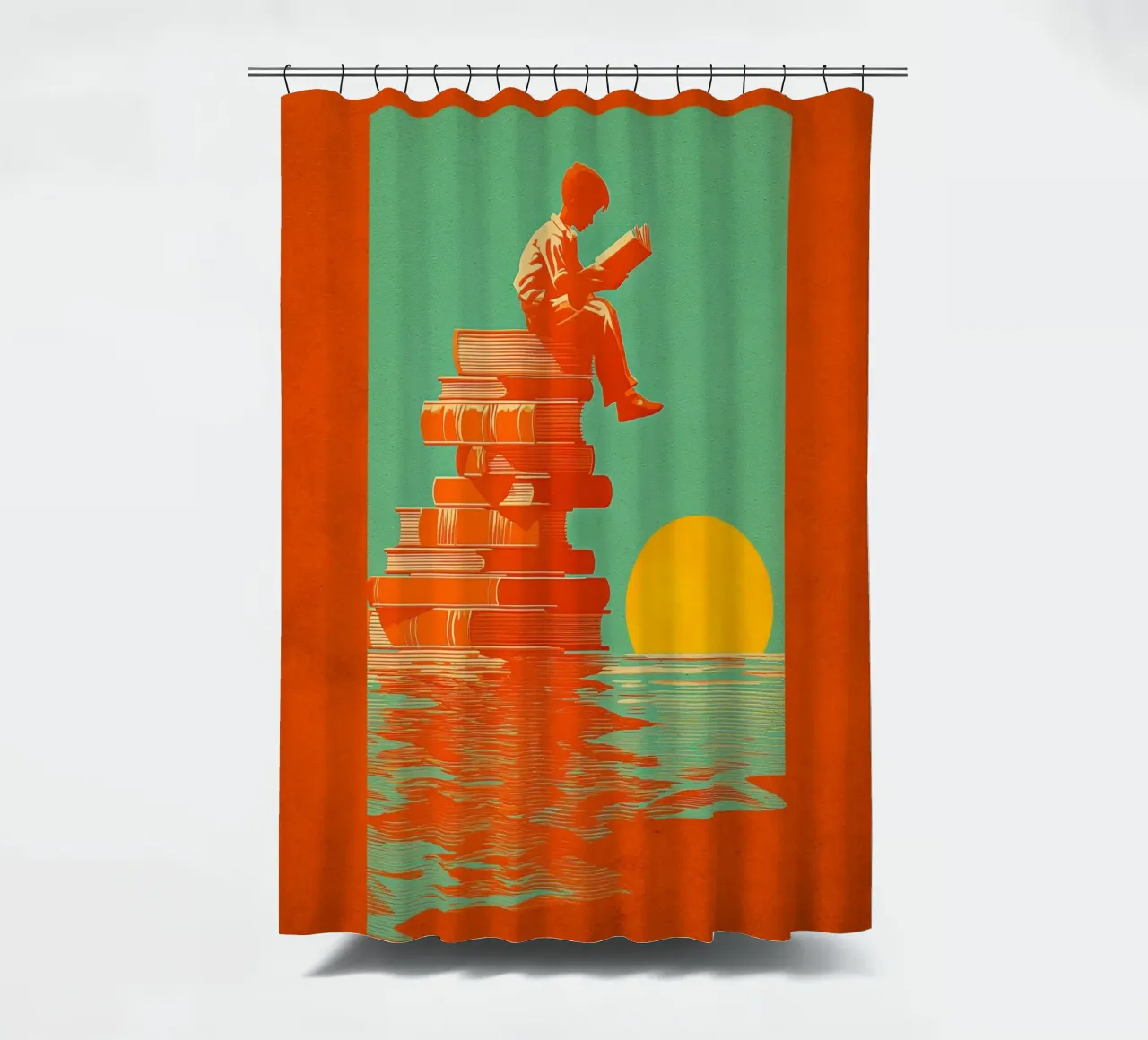 Reading Boy N0 02 tenda da doccia da lazydaypaper