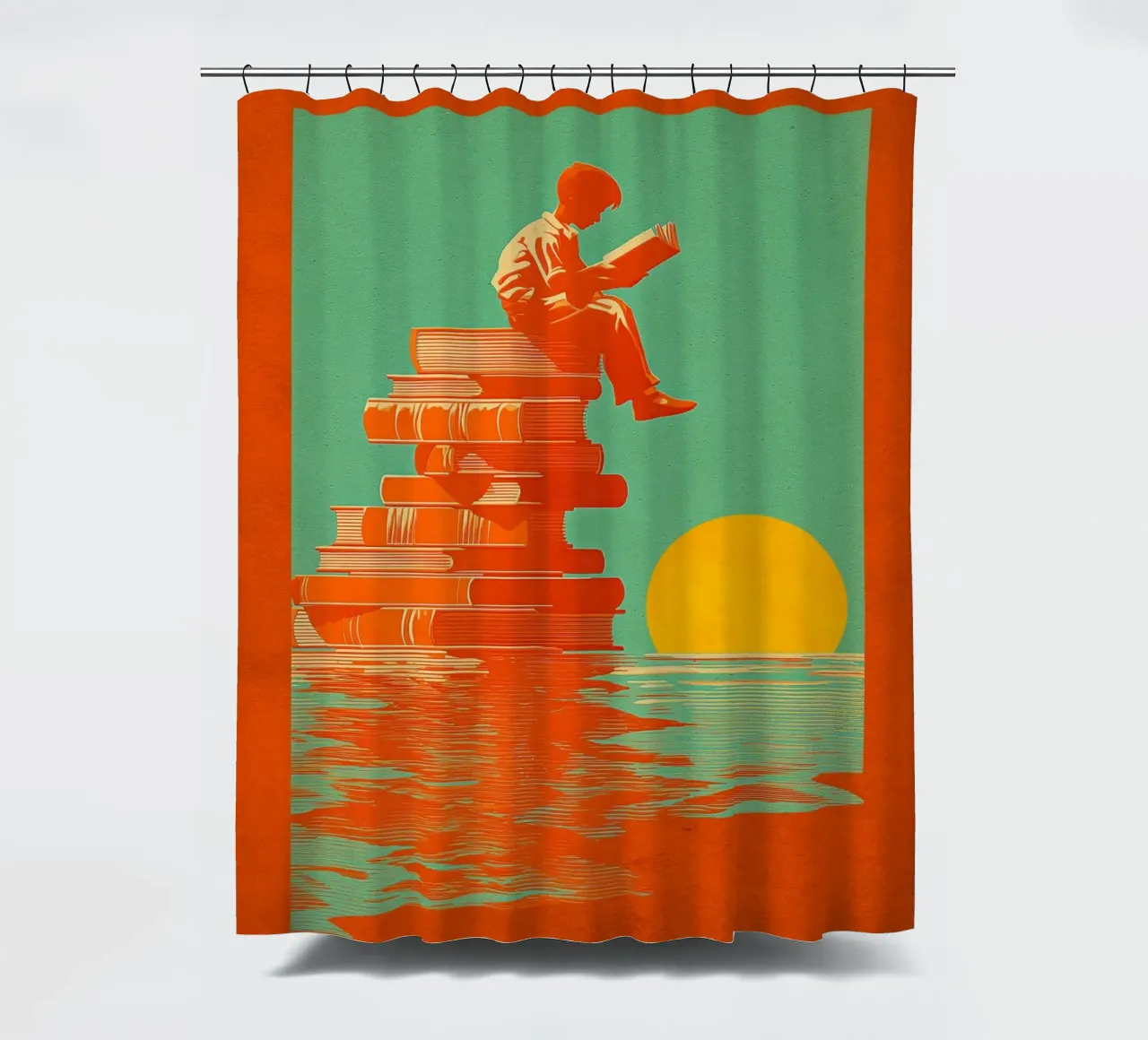 Reading Boy N0 02 tenda da doccia da lazydaypaper