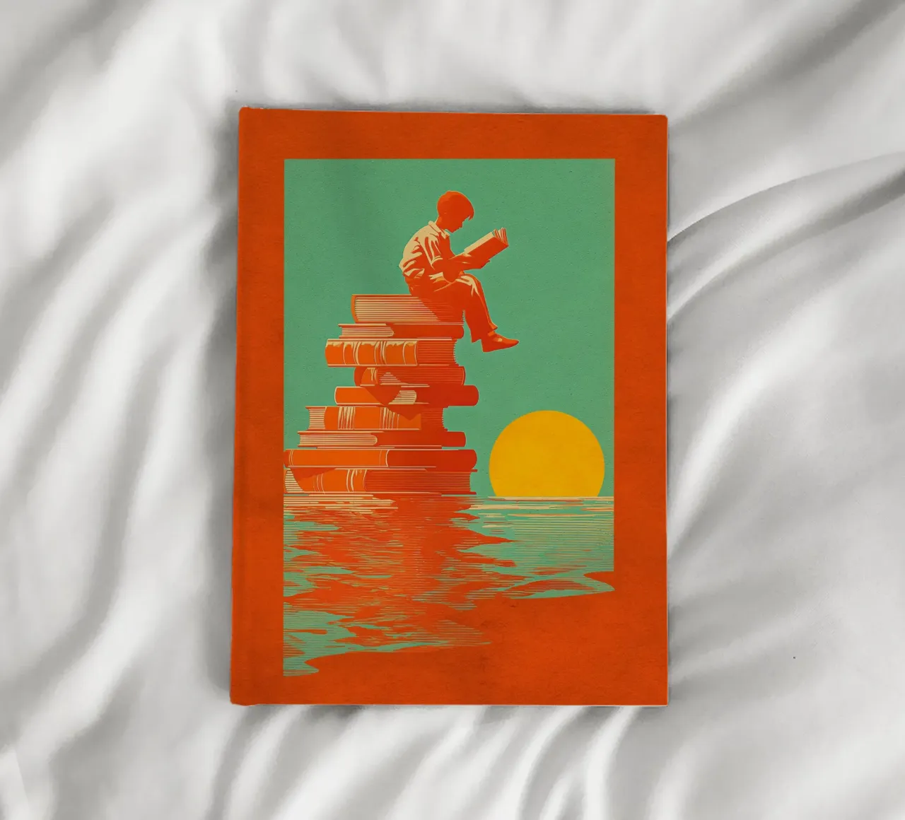 Reading Boy N0 02 notebook by lazydaypaper