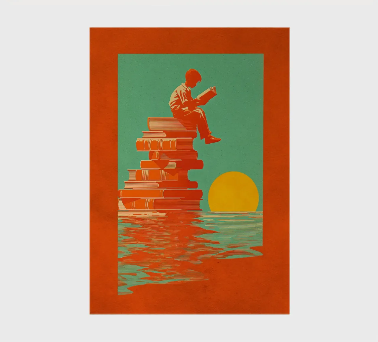 Reading Boy N0 02 notebook by lazydaypaper
