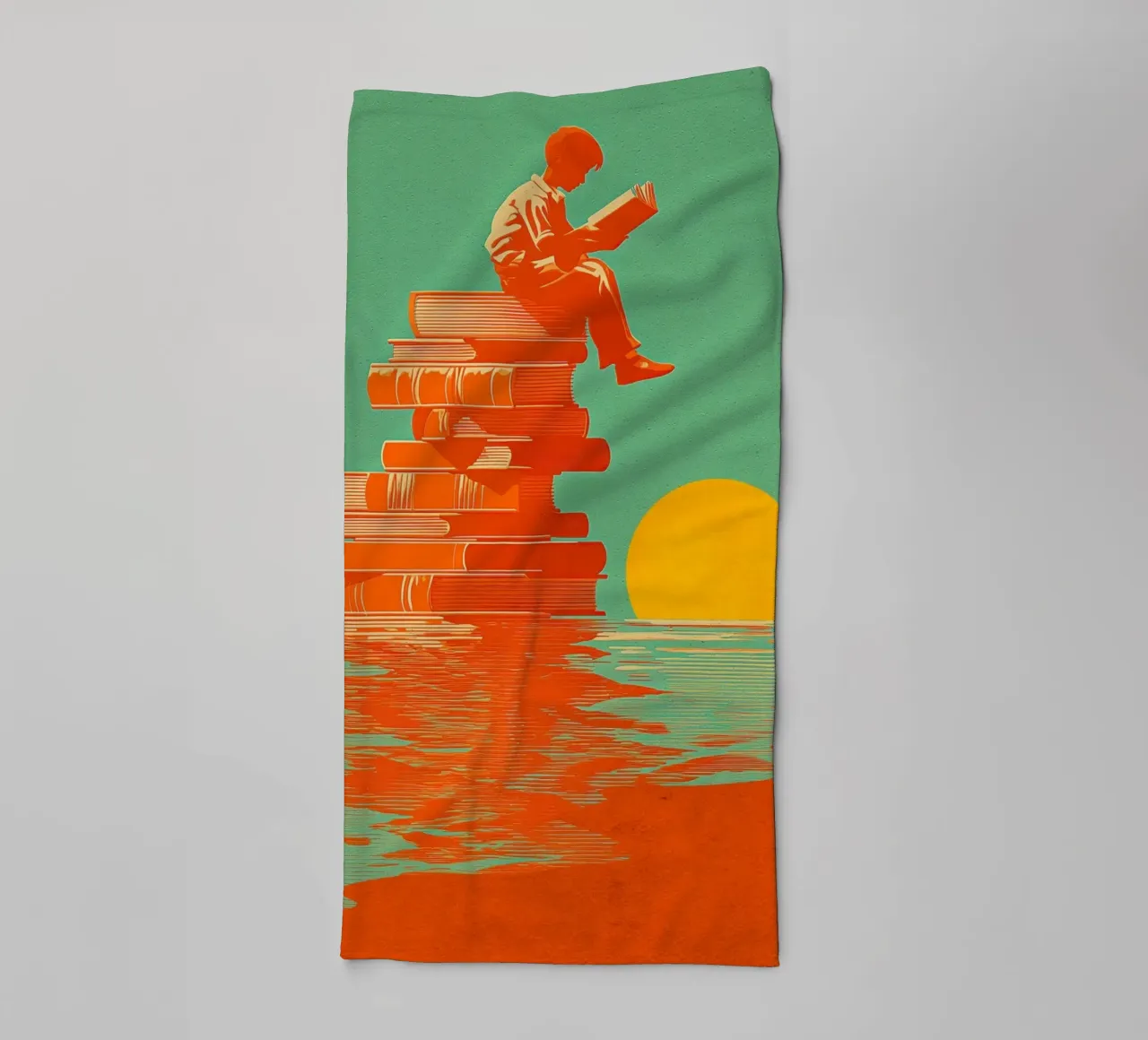 Reading Boy N0 02 asciugamano da bagno da lazydaypaper