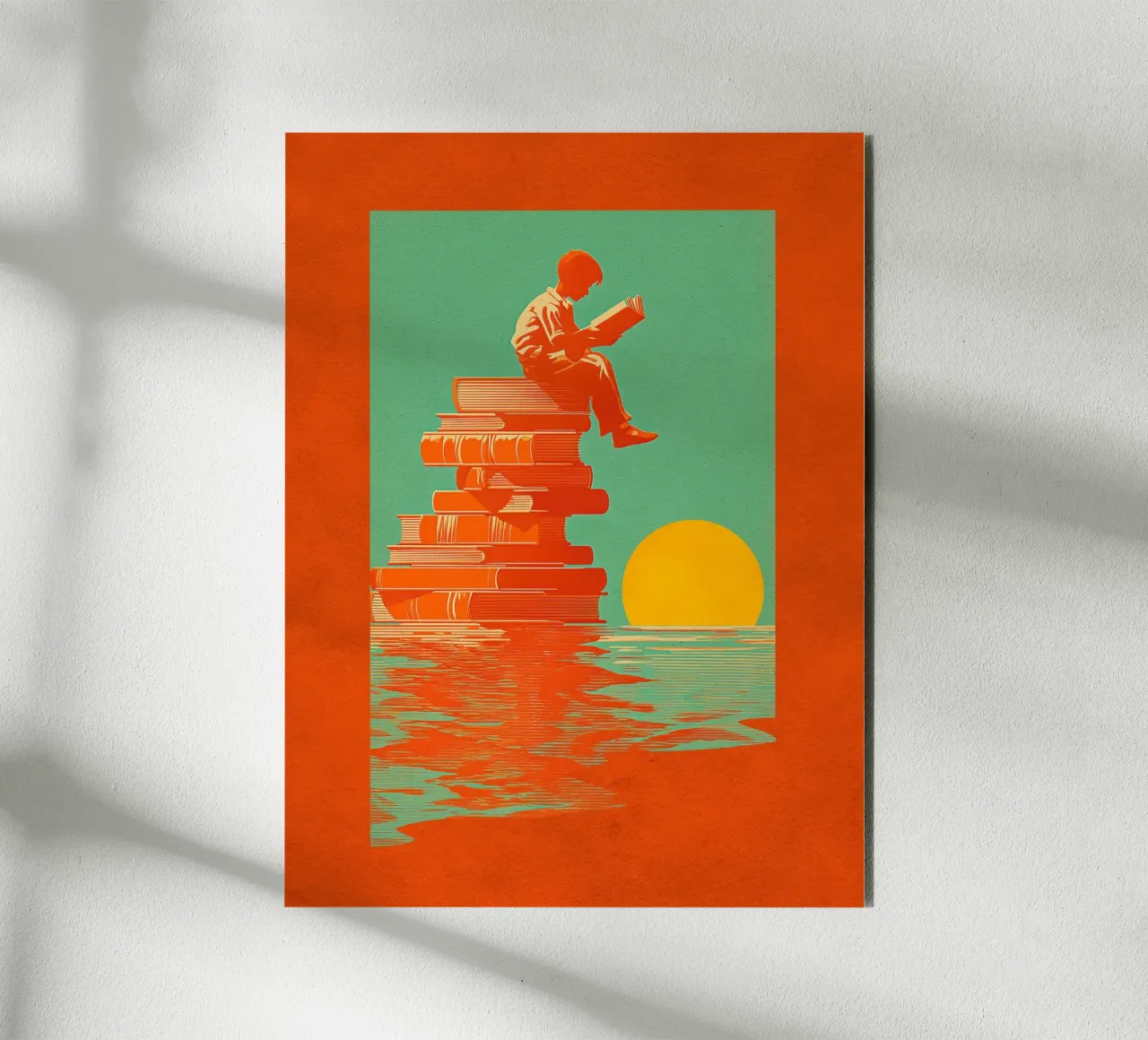 Reading Boy N0 02 alluminio dibond da lazydaypaper