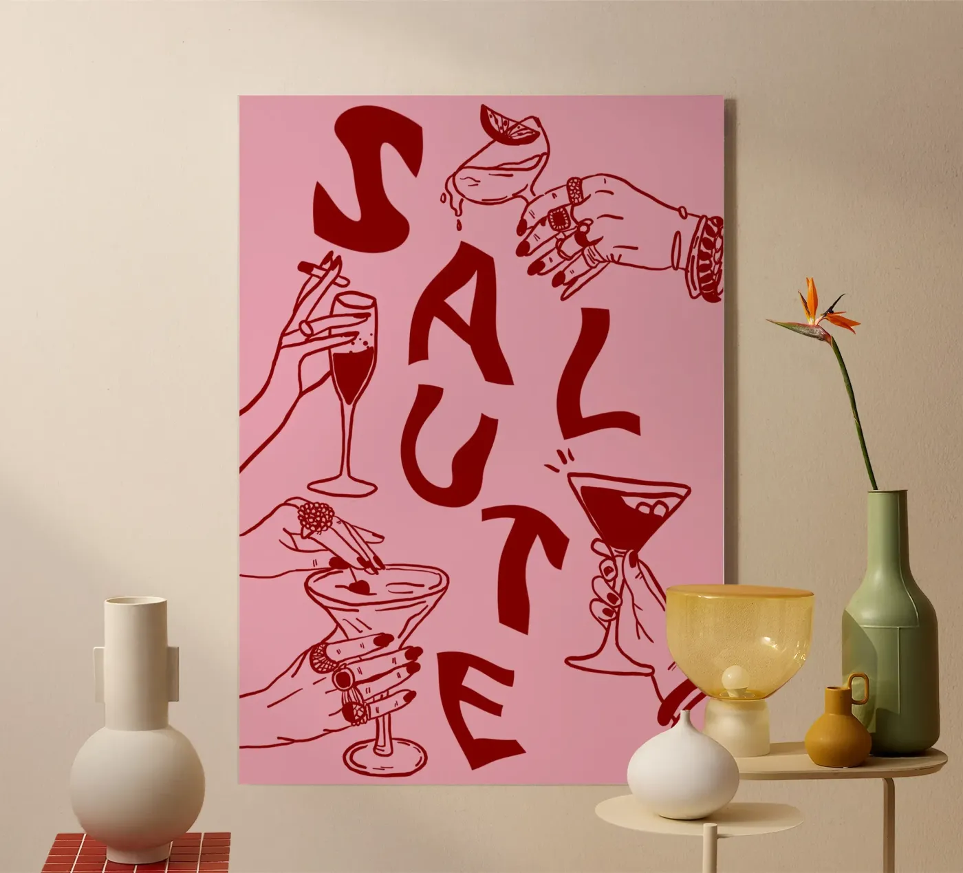 Salute ll Acryl-Glas von Happy Star Club